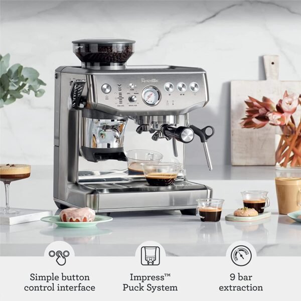 the Barista Express® Impress Espresso Machine, Brushed Stainless Steel, BES876BSS - Image 2