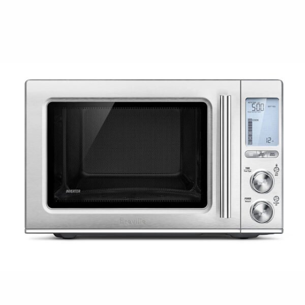 Breville Compact Smooth Wave Soft-Close Microwave Oven, Silver, BMO650SIL